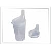 Schnabelbecher/ Trinkbecher mit Deckel f�r Tee und Brei/ transparent