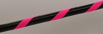 Medium (40") weighted (650g) Black and Fluorescent Pink exercise & dance Hula Hoola Hoop