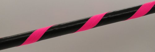 Medium (40) weighted (650g) Black and Fluorescent Pink exercise & dance Hula Hoola Hoop