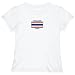 T-SHIRT WOMAN WHITE ELEGANT FLAG \