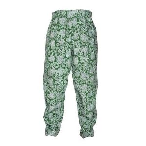 Tropical Flora Design Scrub Pants Size Large Color Green - 100% Cotton