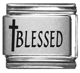 Clearly Charming Blessed Laser Italian Charm