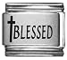 Clearly Charming Blessed Laser Italian Charm