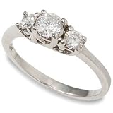 0.65ctw 3 Stone Platinum Diamond Ring