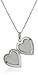 Sterling Silver Satin-Finish Engraved Heart Locket, 18