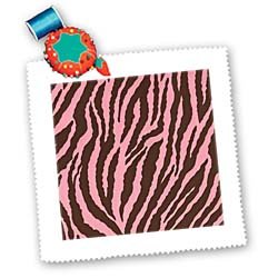 RAB Rockabilly Pink and brown Zebra Print - 10x10 Quilt Square RAB Rockabilly Pink and brown Zebra Print - 10x10 Quilt Square