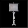 Schonbek Bocina Pewter Finish Crystal Buffet Table Lamp