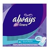 Always Dri Liners Regular Wrapped Pantiliners, Unscented, 46 Pads/ Packs, 12 ea