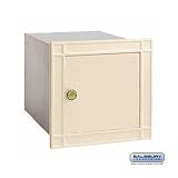Cast Aluminum Column Mailbox – Non-Locking – Plain Door – Beige