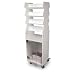 TrippNT 50252 PVC Tall Slanted Suture Cart with Bulk Storage Area and 3" Casters, 19" Width x 56.5" Height x 17" Depth