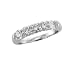 14k White Gold 5 Round Diamond Anniversary Ring / Band, Size 6.5 ( H-I, SI, - 0.75 carat )