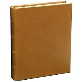 Traditional Coach-Tan Leather Medium Bound scrapbook-style album by Graphic Image - 9x12