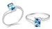 Jewelry : Radiant Cut London Blue Topaz Ring Sterling Silver Size 8