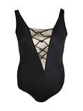 It Figures Tummy-Thinner Buckle-Strap One-Piece Black 10