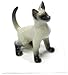 Little Critterz White Cat Siamese Kitten Blaze - Home Decor Animal Miniature Porcelain Figurine