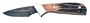 Bear and Son 6 1/2" Genuine India Stag Bone Damascus Steel Upswept Skinner with Leather Sheath