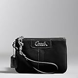 Coach Penelope Leather Wristlet Bag Case for IPOD 42230 Black