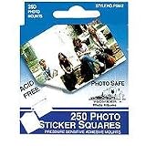 Pioneer Photo Squares Self-Adhesive, 250-Pack, White, 1/2-Inch