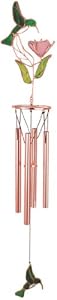 Wind Chime Stained Glass Hummingbird Garden Decoration Hanging Decor