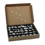 Quartet Changeable Letters/Figures/Accessories, 1in., Helvetica, Set Of 300 Letters/Figures