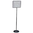 Quartet 3655 Sign(ware) Pedestal Sign, 1 Blank & 12 Preprinted 14w x 11h Signs, 52" High