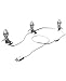 Clear 3-Bulb C7 Replacement Lights with White Wire Cord