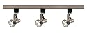 Nuvo Lighting TK353 3-Light Line Voltage 50-Watt MR16 GU10 Base, Gimbal Ring Track Light Kit, Brushed Nickel