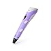3D Printing Pen,Juboury JBY-II 3D Drawing Pen with LCD Temperature Display for Model Printing,Art Design,DIY and Crafts Drawing--Compatible with 1.75mm ABS and PLA Filament (Purple)
