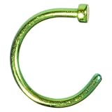18 Gauge 5/16 Green Anodized Titanium Nose Hoop