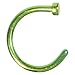 18 Gauge 5/16" Green Anodized Titanium Nose Hoop