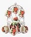 STRAWBERRY 9pc TEA Set Pot & Cups w/Iron Rack NEW!