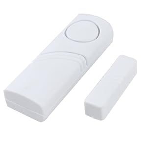 Gino Adhesive Magnetic Sensor Alert Door Window Entry Alarm 90dB 20mm Distance White