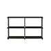 Furinno 99634 BK/GY Turn-N-Tube 3-Tier Double Size Storage Display Rack, Black/Grey