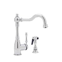 Blanco 440684 Grace Single Handle Kitchen Faucet with Side Spray, Polished Chrome (157-053)