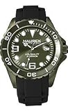 Haurex Italy Ink Silicone Green Dial Men's watch #1K374UVV