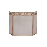 Outdoor Living : UniFlame 3 Fold Antique Copper Screen W/ Leaf Design
