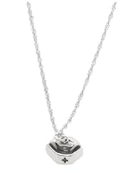 Sterling Silver Three Dimensional Nurse Hat Charm with Thin Singapore Necklace