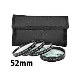 52mm 4pc Close-Up Kit Macro Lenses For Nikon D40 D40X D60 and All Other 52mm Lenses by