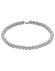Designer Inspired 10mm LARGE SHINY POLISHED Italian Sterling Silver Round BALL Bead Necklace 18"in