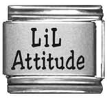Clearly Charming Lil Attitude Italian Charm