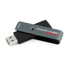 Kingston DataTraveler Locker 16 GB USB 2.0 Flash Drive with Encryption DTL/16GB (Black)