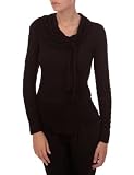 Morgan Plumets Cravate - T-Shirt Manches Longues - Femme - Noir - S