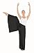 EUROTARD 13696 Adult Palazzo Pants (Black, Large/Extra Large)