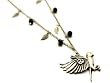 Peace Bird Dove Bird of Peace with Leaves Necklace