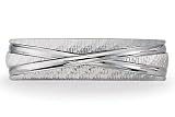 BENCHMARK 14K White Gold 6mm Carved Cross Ring (Sz 4 - 8)