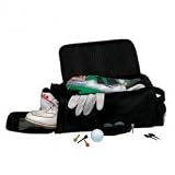 Faux Leather Golf Shoe and Accessory Bag (Black) (15.25H x 7W x 6.5D)