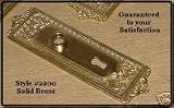 Pair Egg & Dart Solid Natural Brass Backplates 8 In.tall