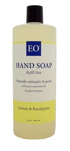 EO Hand Soap, Refill Size, Lemon & Eucalyptus, 32 oz (960 ml) (Pack of 2) by EO