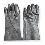 Condor 2YEN7 Glove, PVC, Rough Coat, Blk, XL, Pr