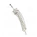 JADE Onlines Body Piercing Navel Belly Button Ring Bar - Silver Chain Tassels Style